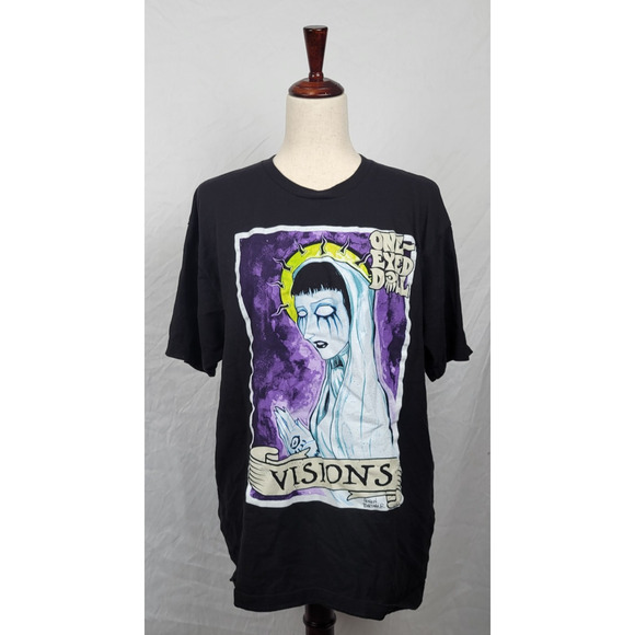 One-Eyed Doll Cotton Extra Large XL Black Graphic Tee - Picture 1 of 5